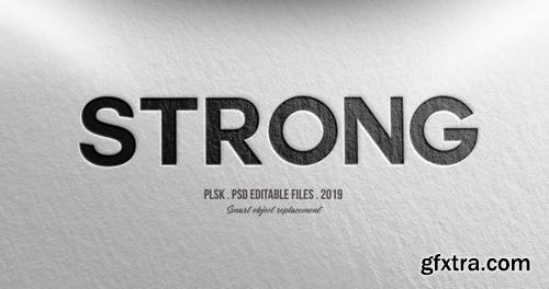 Strong 3d text style effect Premium Psd