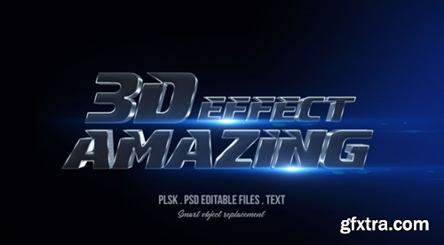 Amazing 3d text style effect mockup with lights Premium Psd