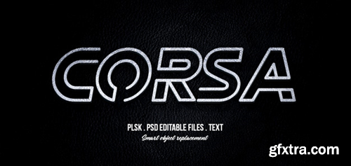 Corsa 3d text style effect mockup Premium Psd