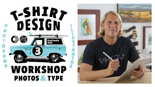 SkillShare - T-Shirt Design Workshop 3: Photos & Type in Procreate App, Photoshop, and Illustrator