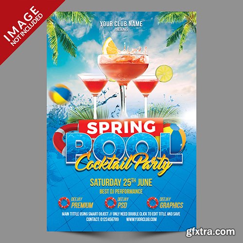 Spring pool cocktail party template