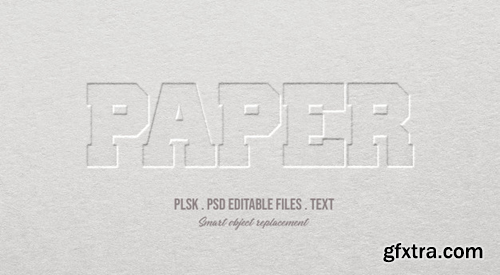 Paper 3d text style effect mockup Premium Psd