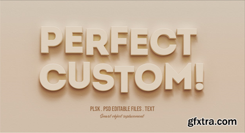 Perfect custom 3d text style effect mockup Premium Psd