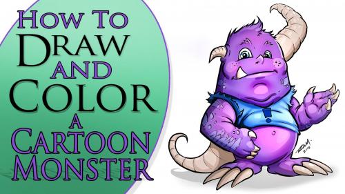 SkillShare - How to Draw and Color a Cartoon Monster - Step by Step