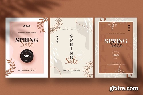 Abstract Spring Sale Flyers