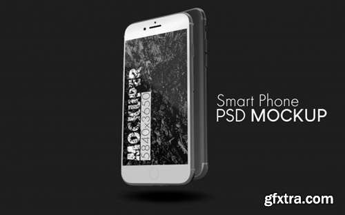 White smartphone psd mockup Premium Psd