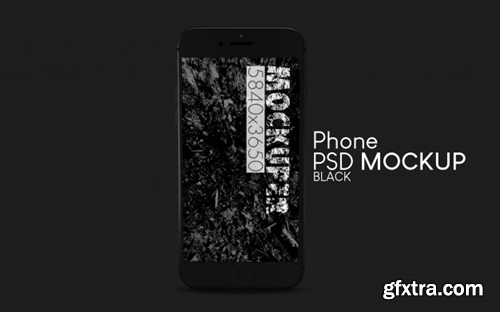 Black smartphone psd mockup Premium Psd