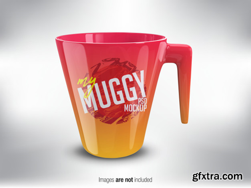Colorful mug psd mock-up Premium Psd