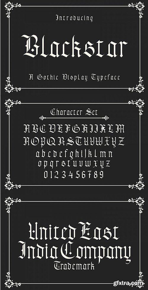 BlackStar Gothic Display Typeface Font