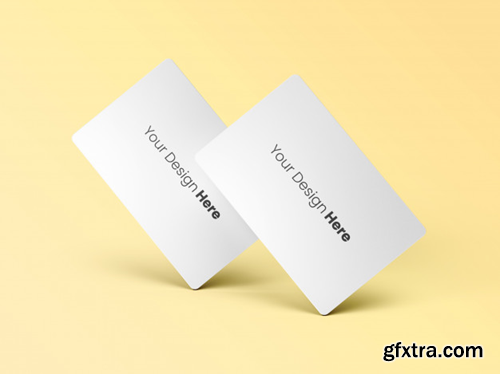 Two standing business cards minimal Premium Psd