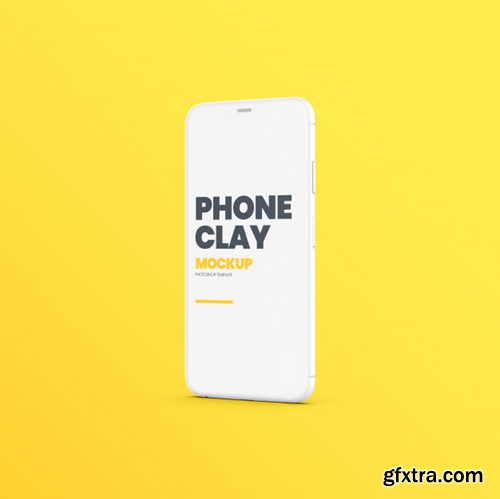 Clay phone device standing mockup Premium Psd