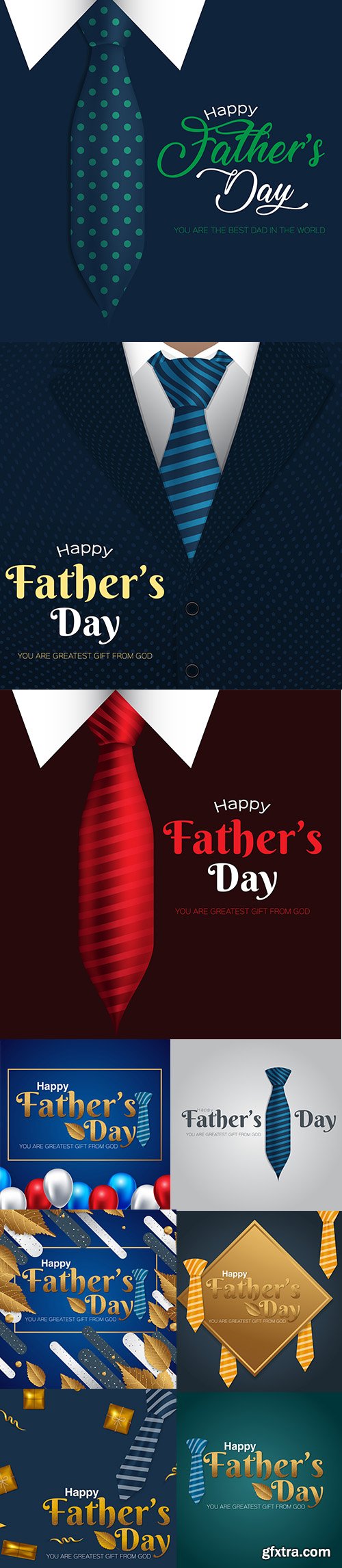 Happy Fathers Day Greeting Card Set