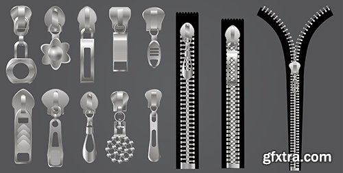 Metal Zippers Set
