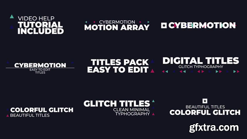 MotionArray Smooth Glitch Titles Pack 453016