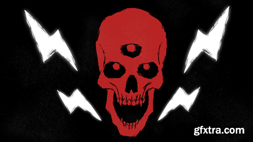 MotionArray Skull Logo Opener 453062