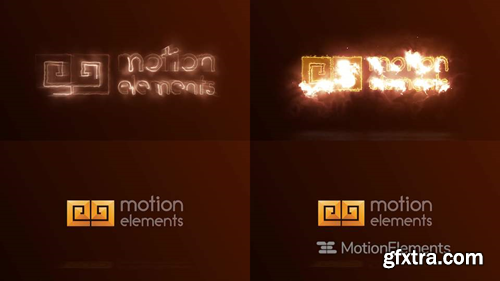 MotionElements Fire logo reveal 11419274
