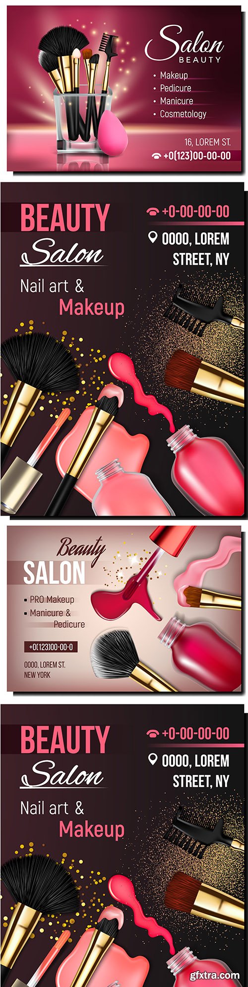 Beauty salon cosmetology advertising banner