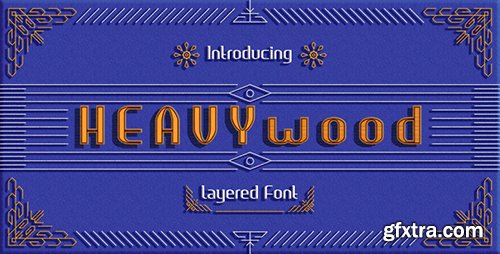 Heavywood Layered Display Font