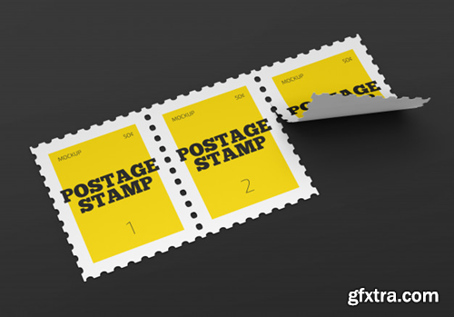 Postage stamp mockup Premium Psd