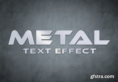 Metal text effect style Premium Psd