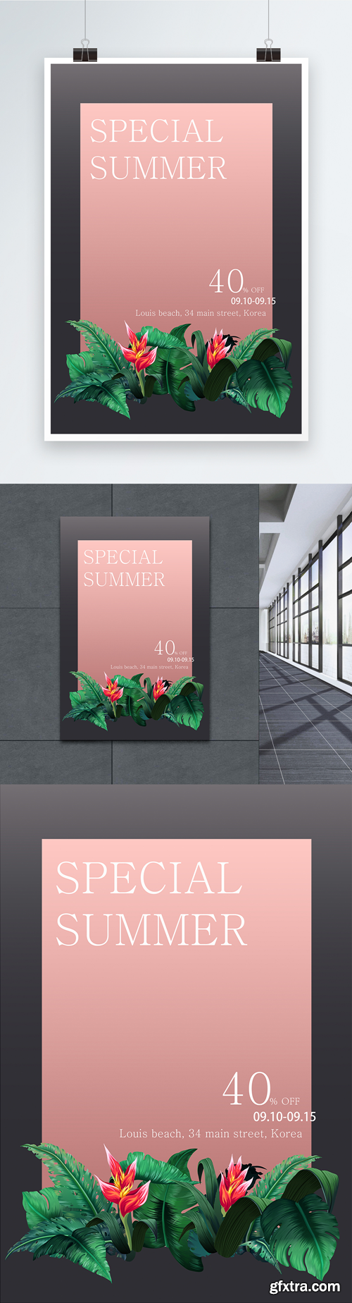elegant summer promotional posters