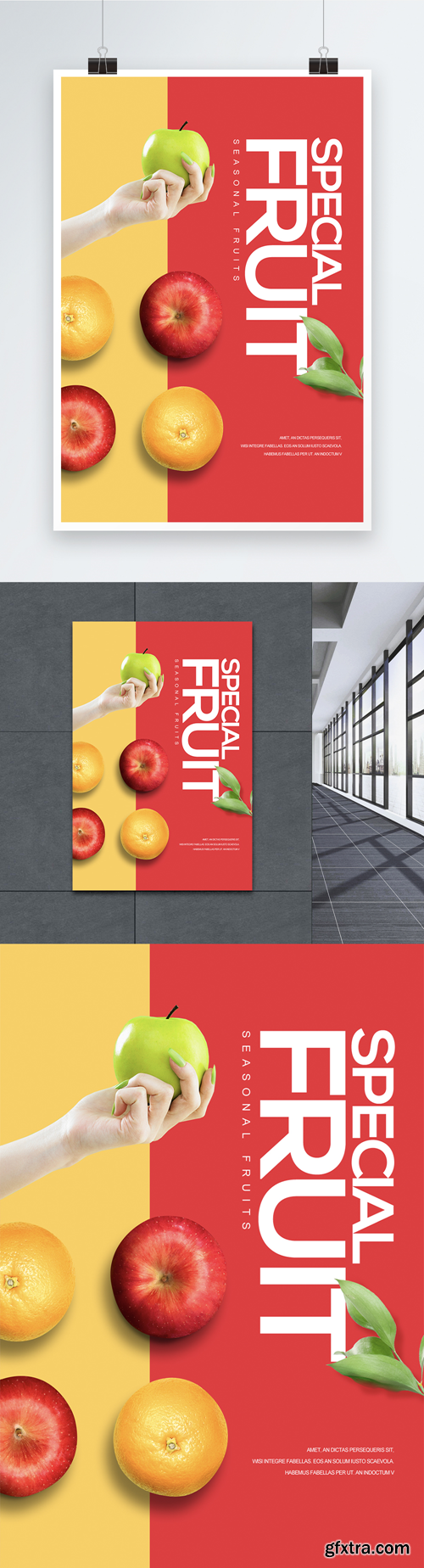 variety of fruit personalized poster design