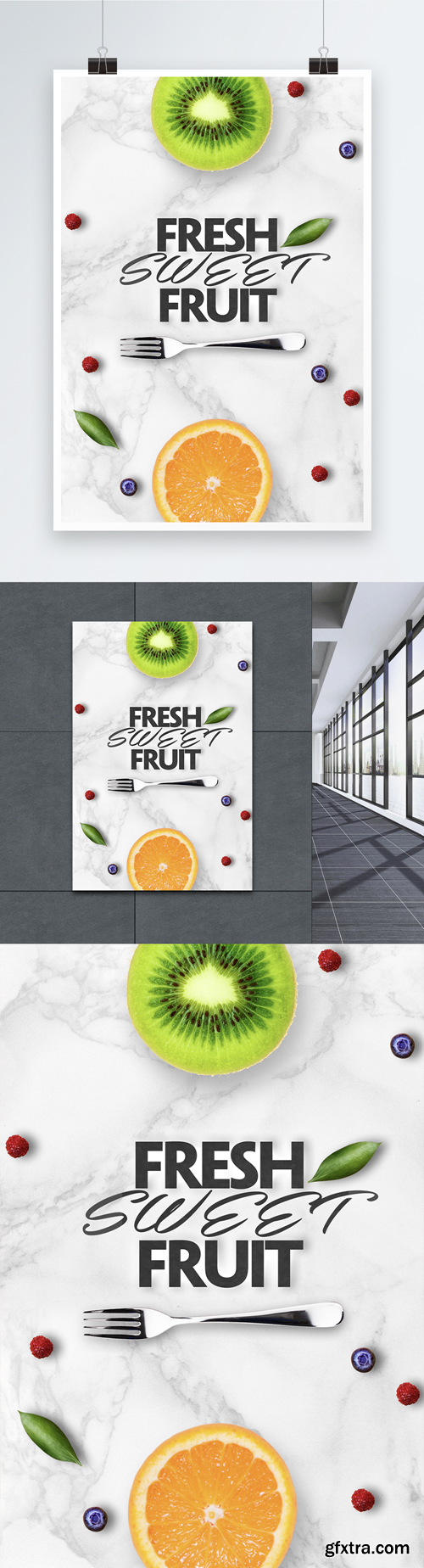 white marble kiwi fruit juice blueberry propaganda poster