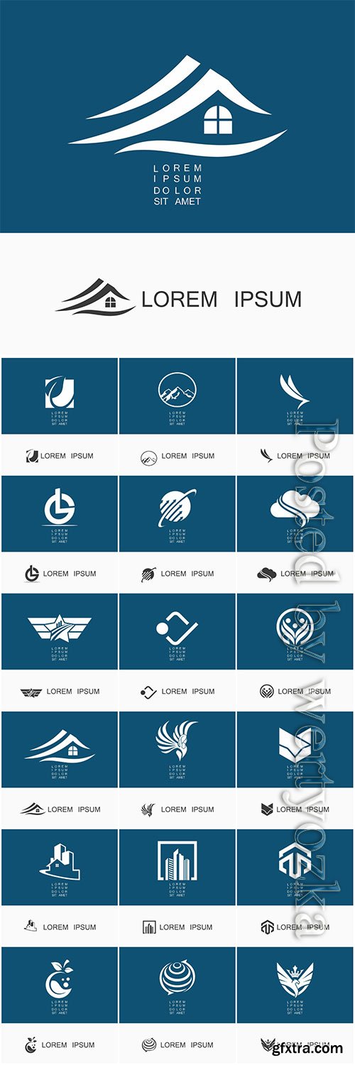 Logos in vector, business icons, emblems, labels # 4