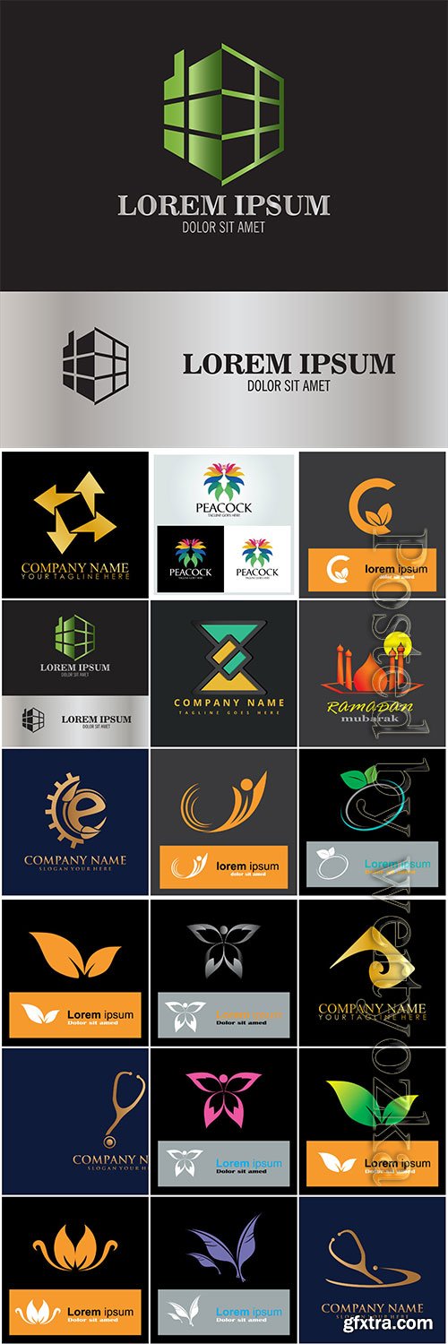 Logos in vector, business icons, emblems, labels # 5