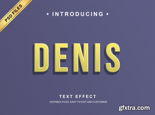 Denis text effect Premium Psd