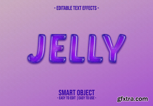 Jelly text effect Premium Psd