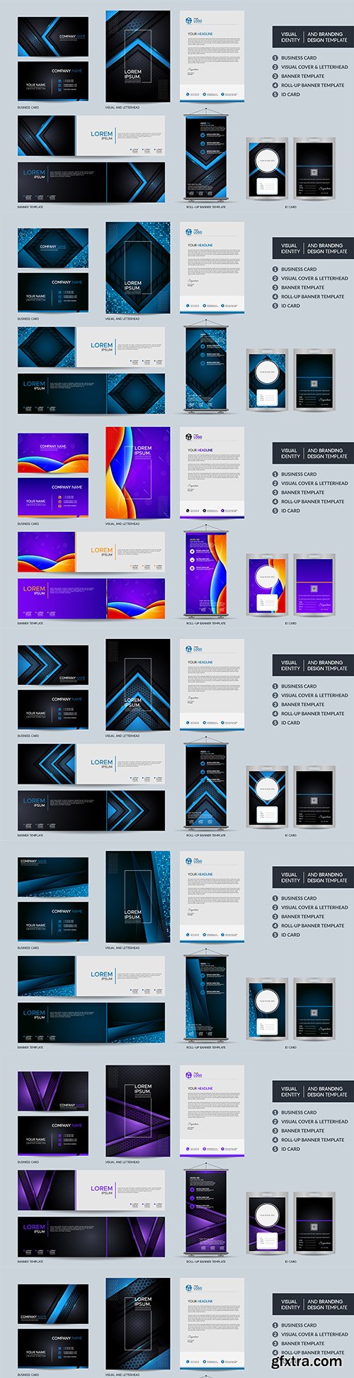 Modern stationery and visual style template