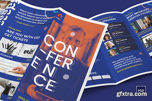 Conference Trifold PSD Template