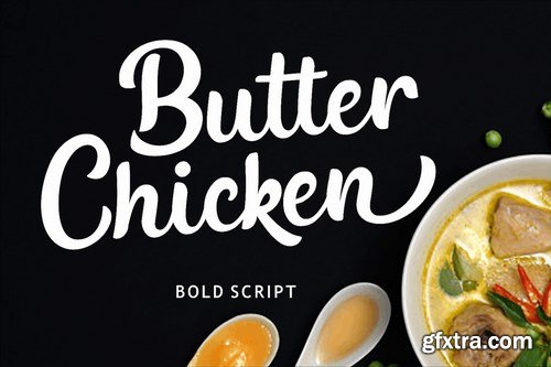 Butter Chicken - Bold Script Font