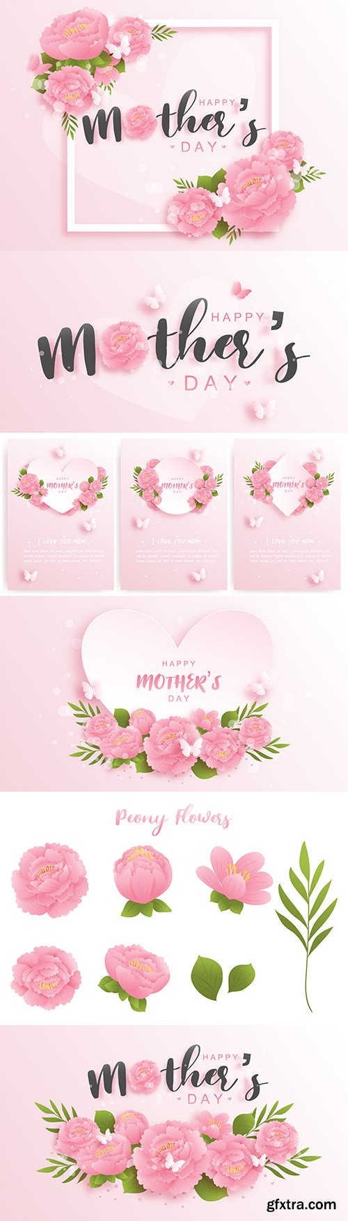 Happy Mother \'s Day background with colorful flowers