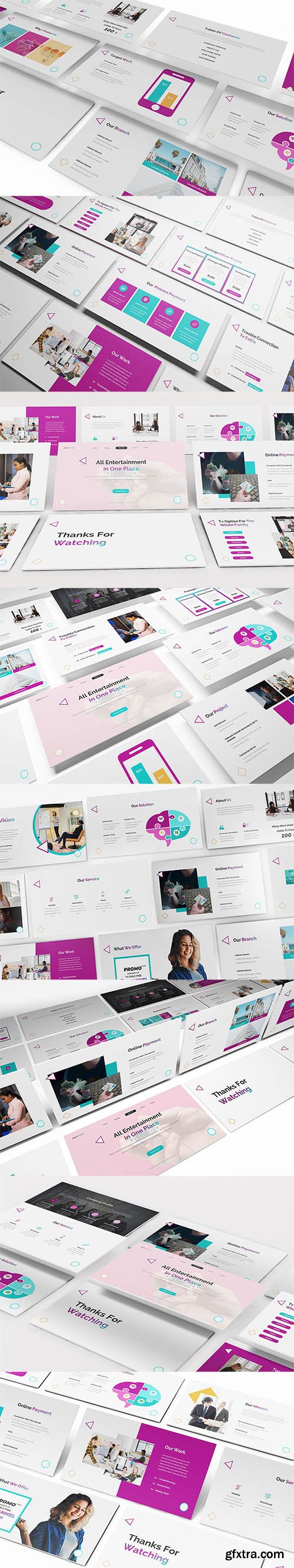 Business Network Powerpoint,Keynote and Google Slides Template