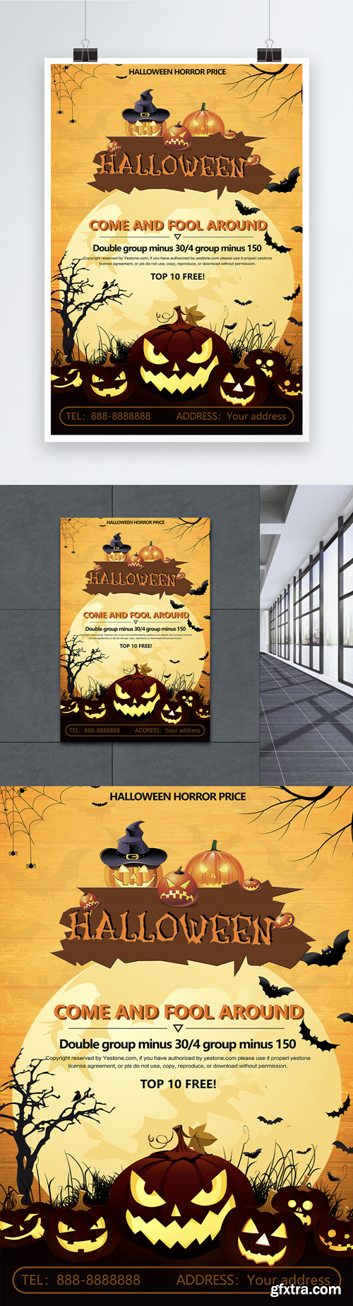 a hand painted poster of western halloween poster