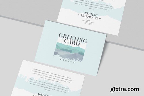 Horizontal Invitation Greeting Card Mockups