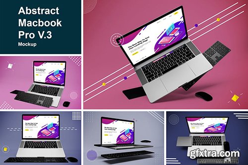 Abstract Macbook Pro Mockup V.3
