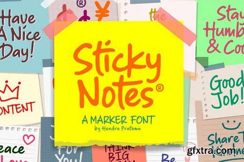 CM - Sticky Notes - Marker Font 4678179