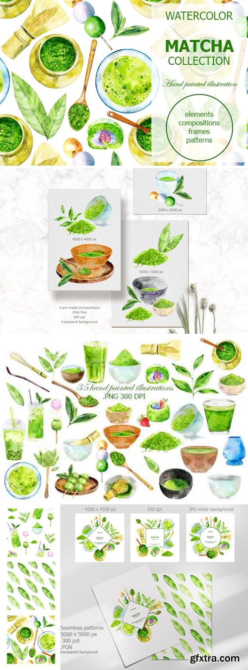 Watercolor Matcha Collection 3661264