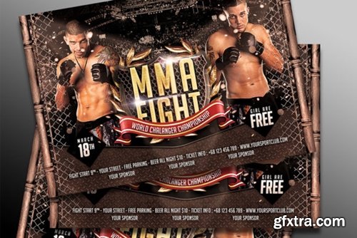 MMA Fighting Flyer Template #3