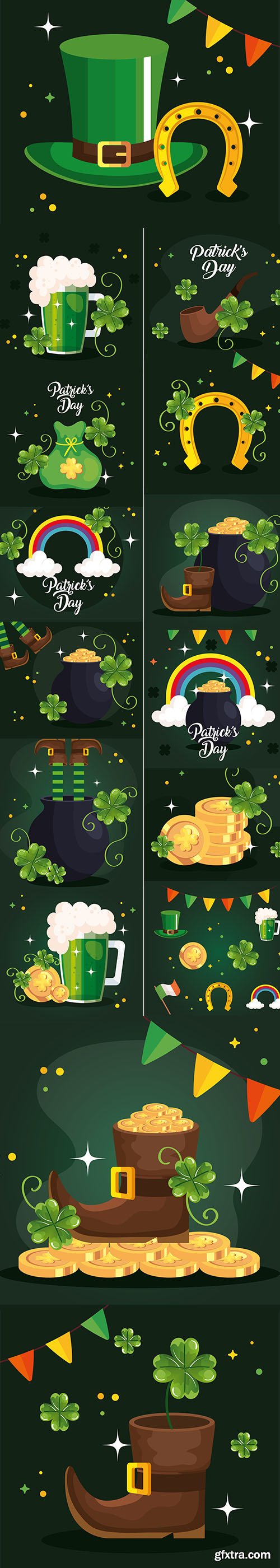 Saint Patricks Day Illustration Set