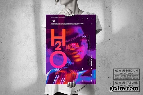 H2o Music Party - Big Poster Design