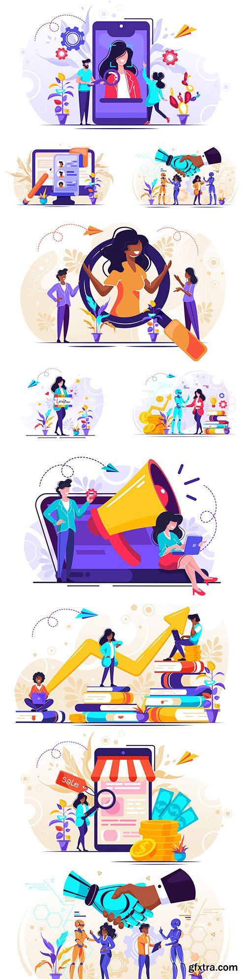 Online store and banking concept illustration