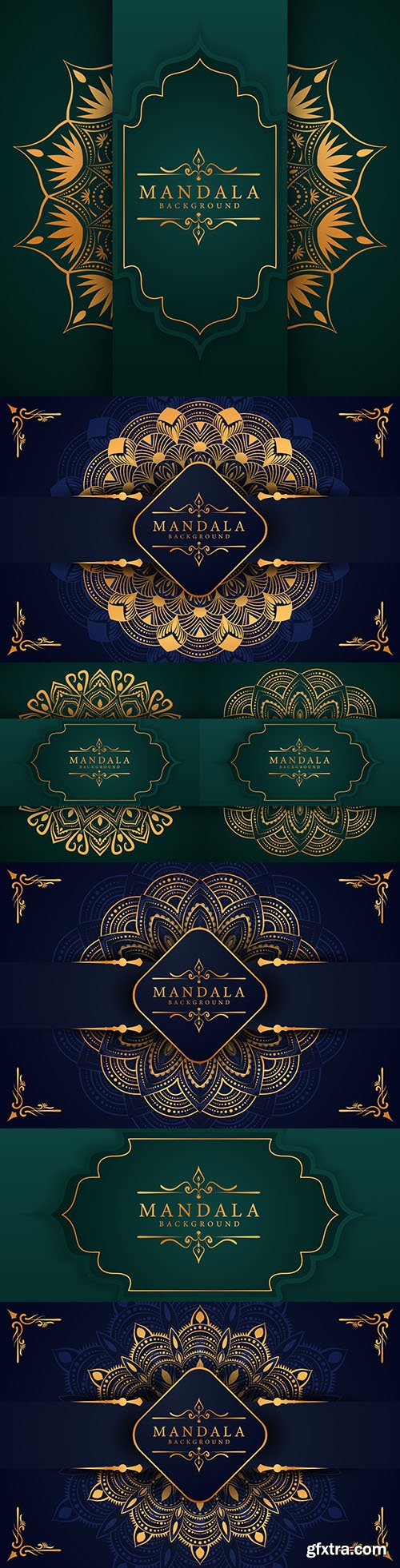 Luxury golden mandal Arabic ornament oriental style
