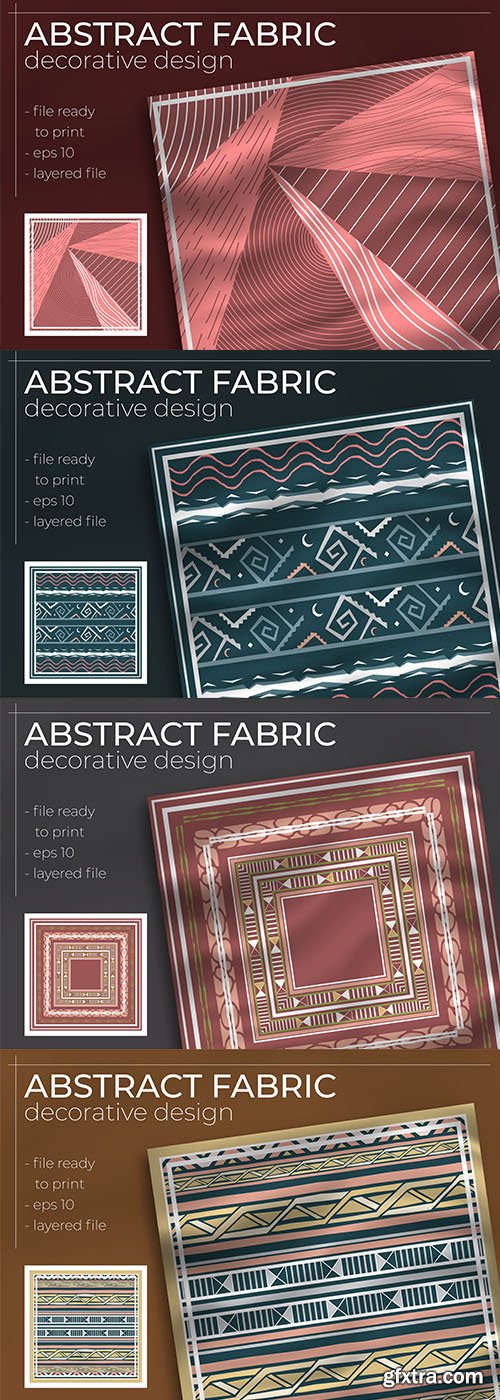 Abstract Fabric Decorative Design with Printing