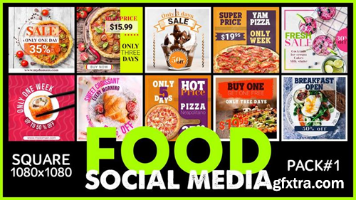 Social Media - FOOD Promo Fast Food  Video Template AEP 1639045