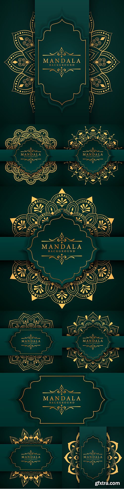 Luxury golden mandala Arabic ornament oriental style 2