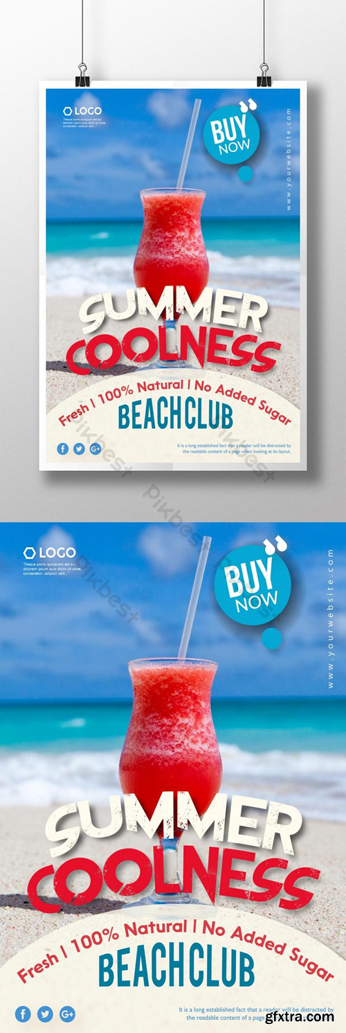 Cocktails Drink Party Poster Template AI